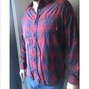 Distressed Columbia Button Up